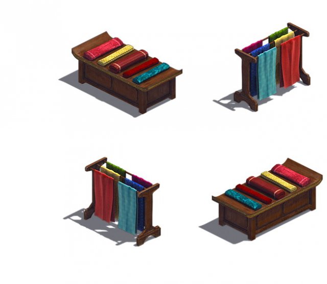 fabric display stand 3D 模型 .c4d .max .obj .3ds .fbx .stl .blend 