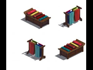 कपड़ा प्रदर्शन स्टैंड 3D मॉडल