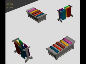 fabric display stand 3D 模型