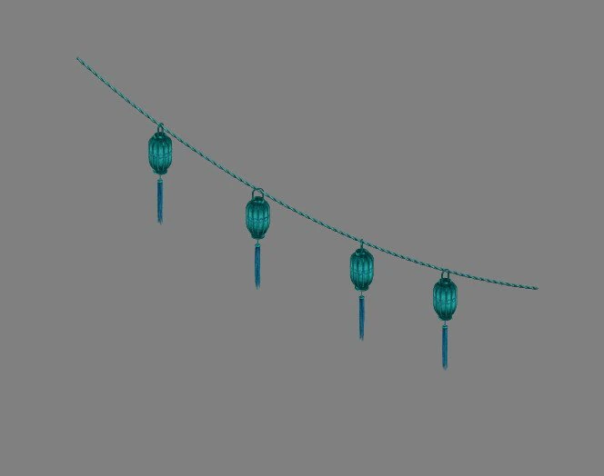 city - lanterns 1 3D Model .c4d .max .obj .3ds .fbx .stl .blend 