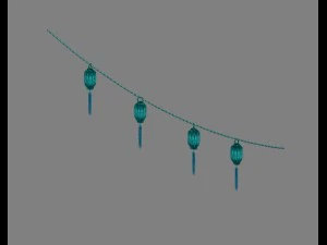 city - lanterns 1 3D Model