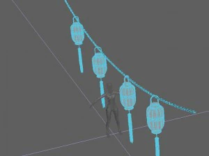city - lanterns 1 3D Model