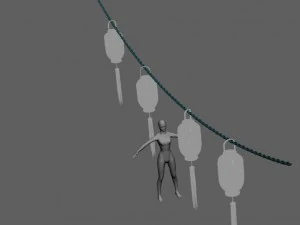 city - lanterns 1 3D Model