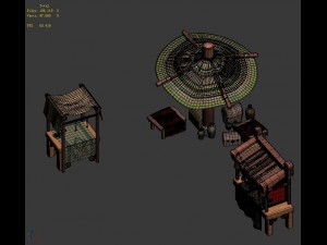 city - small business hawkers 3D मॉडल