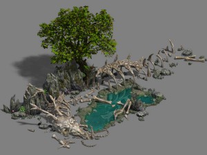 large animal bones - torso 3D Model