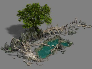 b&uuml;y&uuml;k hayvan kemikleri - g&ouml;vde 3D Model