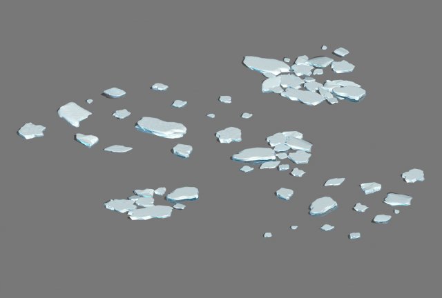 winter snow - ice cubes 3D Model .c4d .max .obj .3ds .fbx .stl .blend