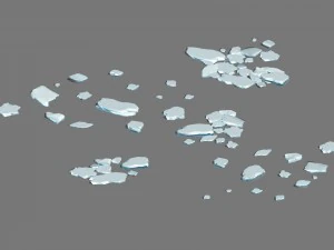 nieve de invierno - cubitos de hielo Modelo 3D