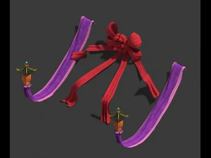 clothing store - fabric display 3D Model