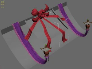 clothing store - fabric display 3D Model