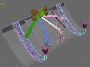 clothing store - fabric display 3D Model