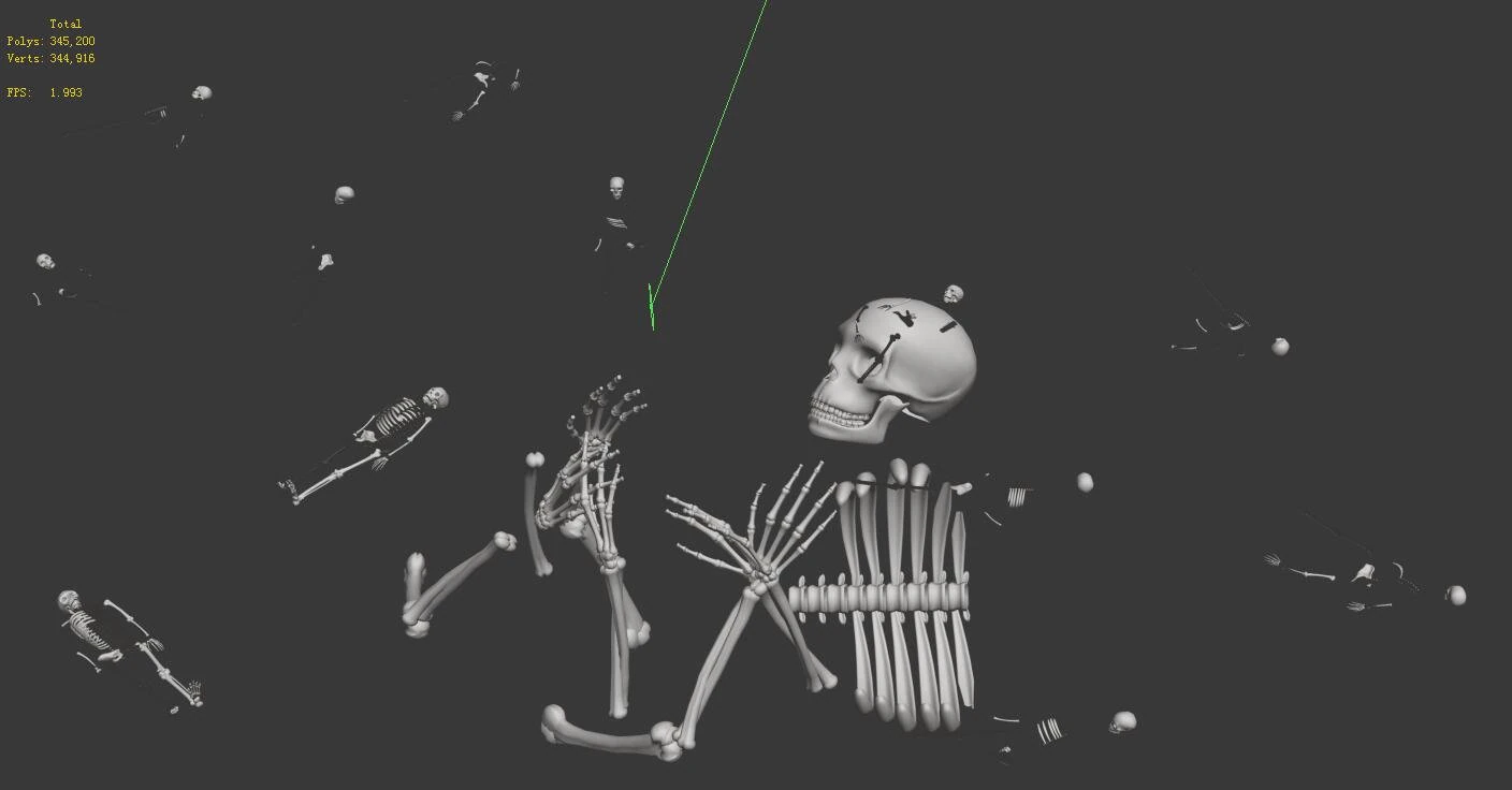 ancient graveyard - bones 3D Model .c4d .max .obj .3ds .fbx .stl .blend 