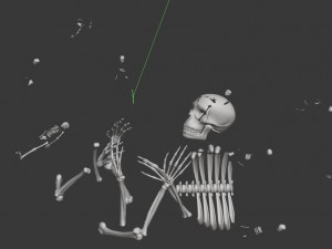 ancient graveyard - bones 3D Model