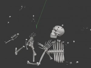 cementerio antiguo - huesos Modelo 3D