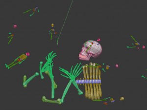 ancient graveyard - bones 3D Model