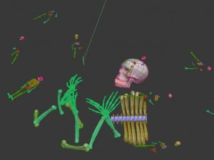 ancient graveyard - bones 3D Model