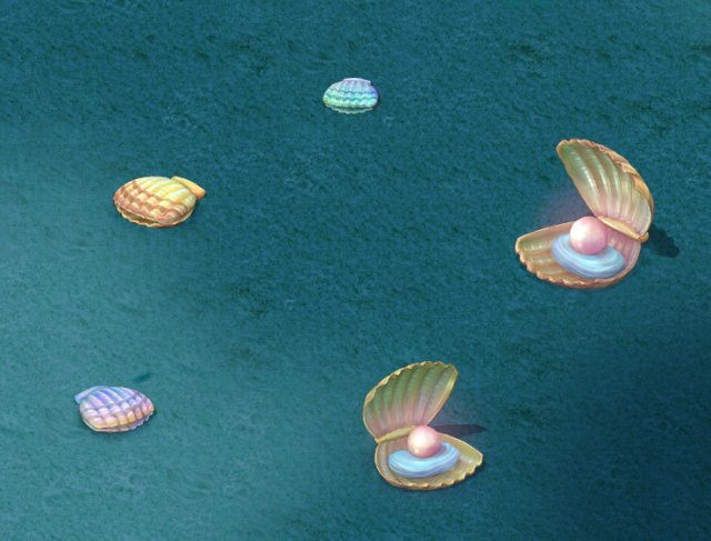 submarine cartoon world - shells 3D Model .c4d .max .obj .3ds .fbx .stl .blend
