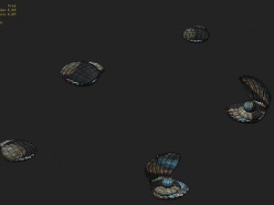 submarine cartoon world - shells 3D Model