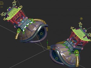 submarine cartoon world - heavy turtles Model 3D