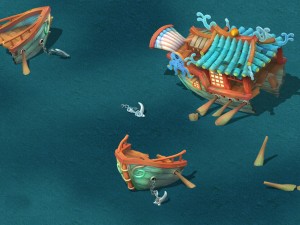 submarine cartoon world - princess shipwreck 3D Model