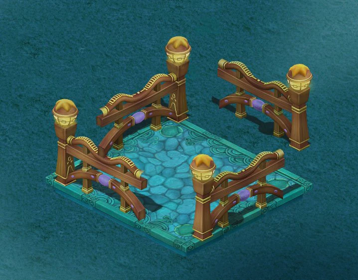 submarine cartoon world - square railing 3D Model .c4d .max .obj .3ds .fbx .stl .blend 