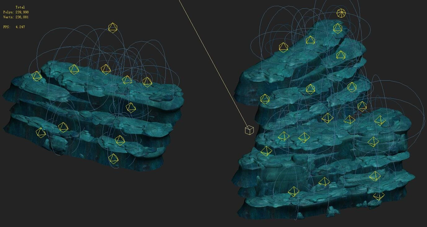 submarine cartoon world - seabed ladder 02 3D Model .c4d .max .obj .3ds .fbx .stl .blend 