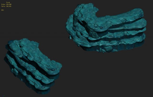 submarine cartoon world - seabed ladder 03 3Dモデル .c4d .max .obj .3ds .fbx .stl .blend