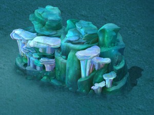 submarine cartoon world - seabed coralstone 01 3D 모델