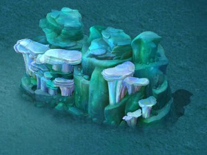 submarine cartoon world - seabed coralstone 01 3D Model