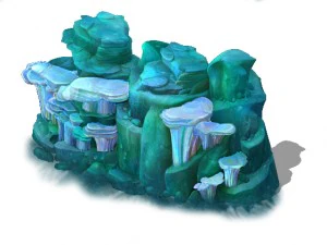 submarine cartoon world - seabed coralstone 01 3D Model