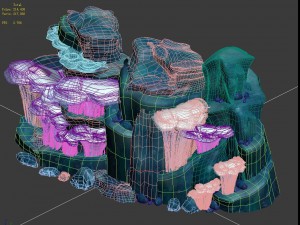 submarine cartoon world - seabed coralstone 01 3Dモデル