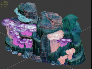 submarine cartoon world - seabed coralstone 01 3D Model