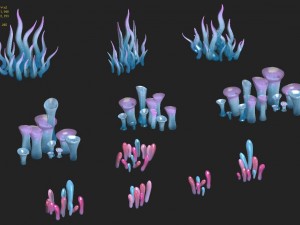 submarine cartoon world - submarine decoration 3D 모델