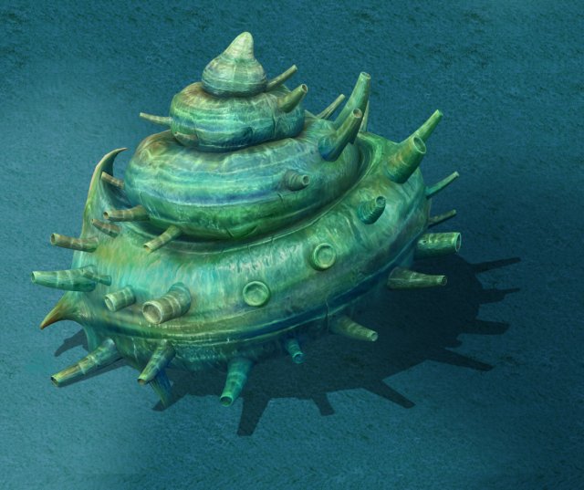submarine cartoon world - sea king conch 3D Model .c4d .max .obj .3ds .fbx .stl .blend 