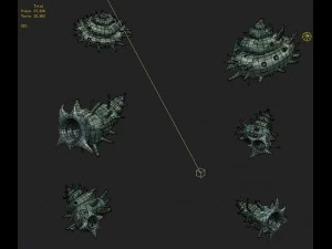 submarine cartoon world - sea king conch 3D Model