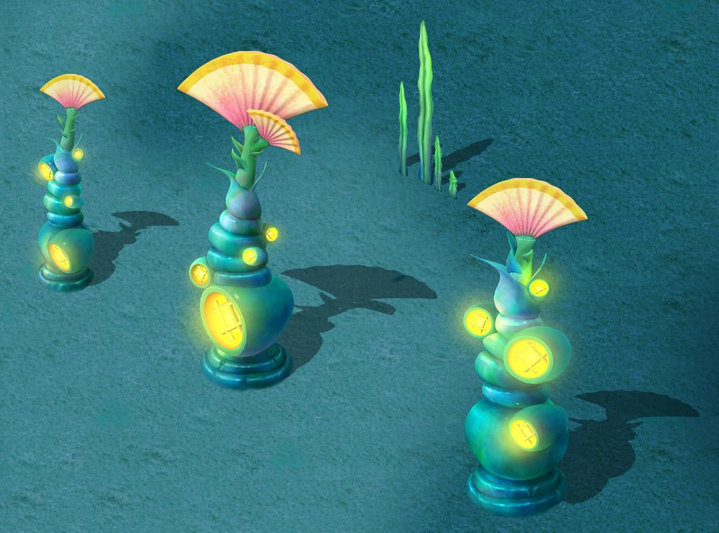 submarine cartoon world - sea elves lighthouse 3D Model .c4d .max .obj .3ds .fbx .stl .blend 