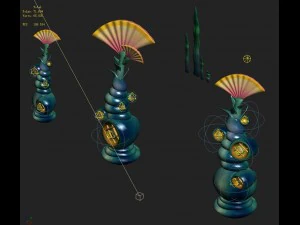 submarine cartoon world - sea elves lighthouse 3D Model