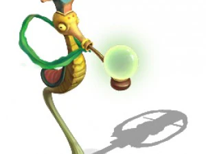 submarine cartoon world - hippocampus lights 3D Model