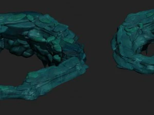 mundo submarino de dibujos animados - valle feliz 02 Modelo 3D