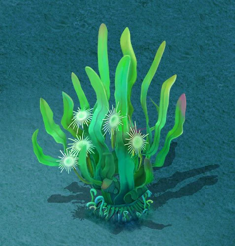 submarine cartoon world - lonely yu seaweed 3D Model .c4d .max .obj .3ds .fbx .stl .blend