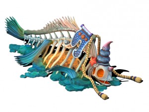 submarine cartoon world - dragon of the corpse 3D Model