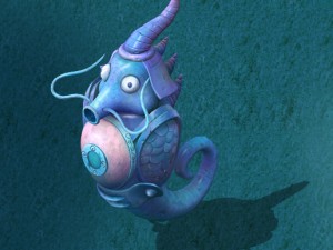 submarine cartoon world - dragon palace hippocampu 3D Model