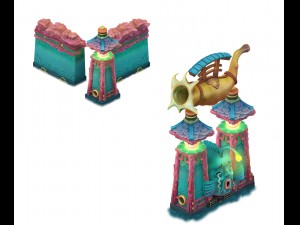submarine cartoon world - dragon palace water filt 3D Model