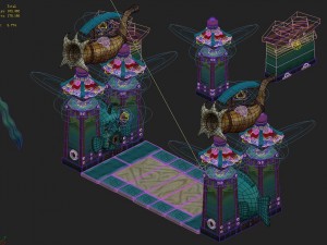 submarine cartoon world - dragon palace water filt 3D Model