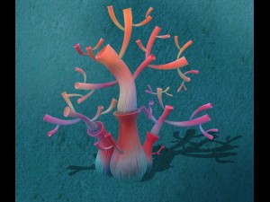 submarine cartoon world - water coral tree 3D-Modell