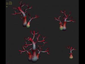submarine cartoon world - water coral tree 3D-Modell