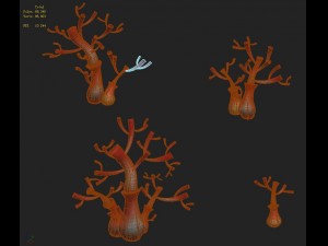 submarine cartoon world - water coral tree 3D-Modell