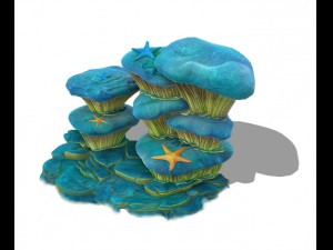 submarine cartoon world - dream summer cave wall 3D Модель