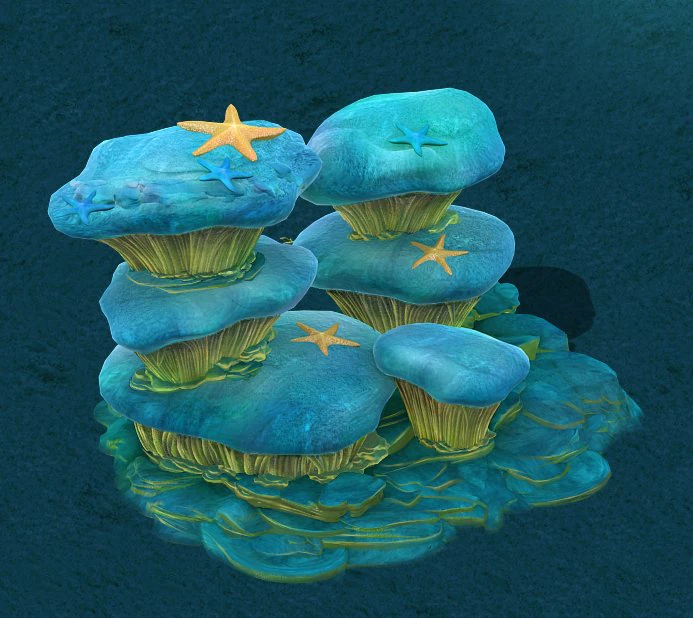 submarine cartoon world - dream xia township rock 3D Model .c4d .max .obj .3ds .fbx .stl .blend