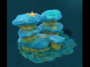 submarine cartoon world - dream xia township rock Modèle 3D